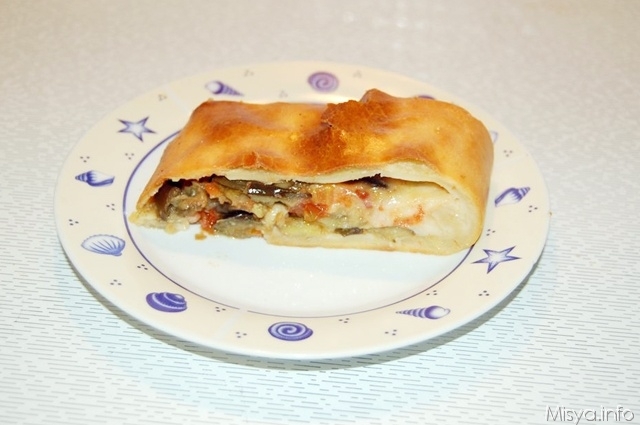 Rotolo alla ricotta con melanzane