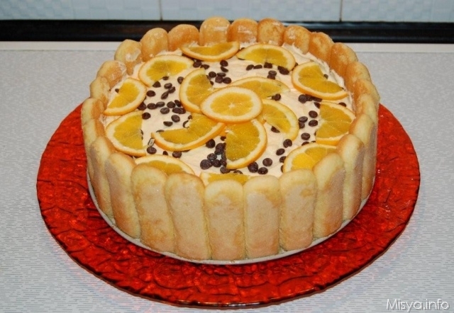 Charlotte arancia e cioccolato