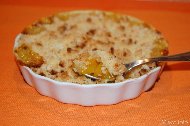 Crumble di pesche