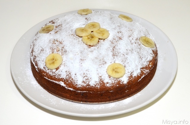 Torta di banane e cioccolato