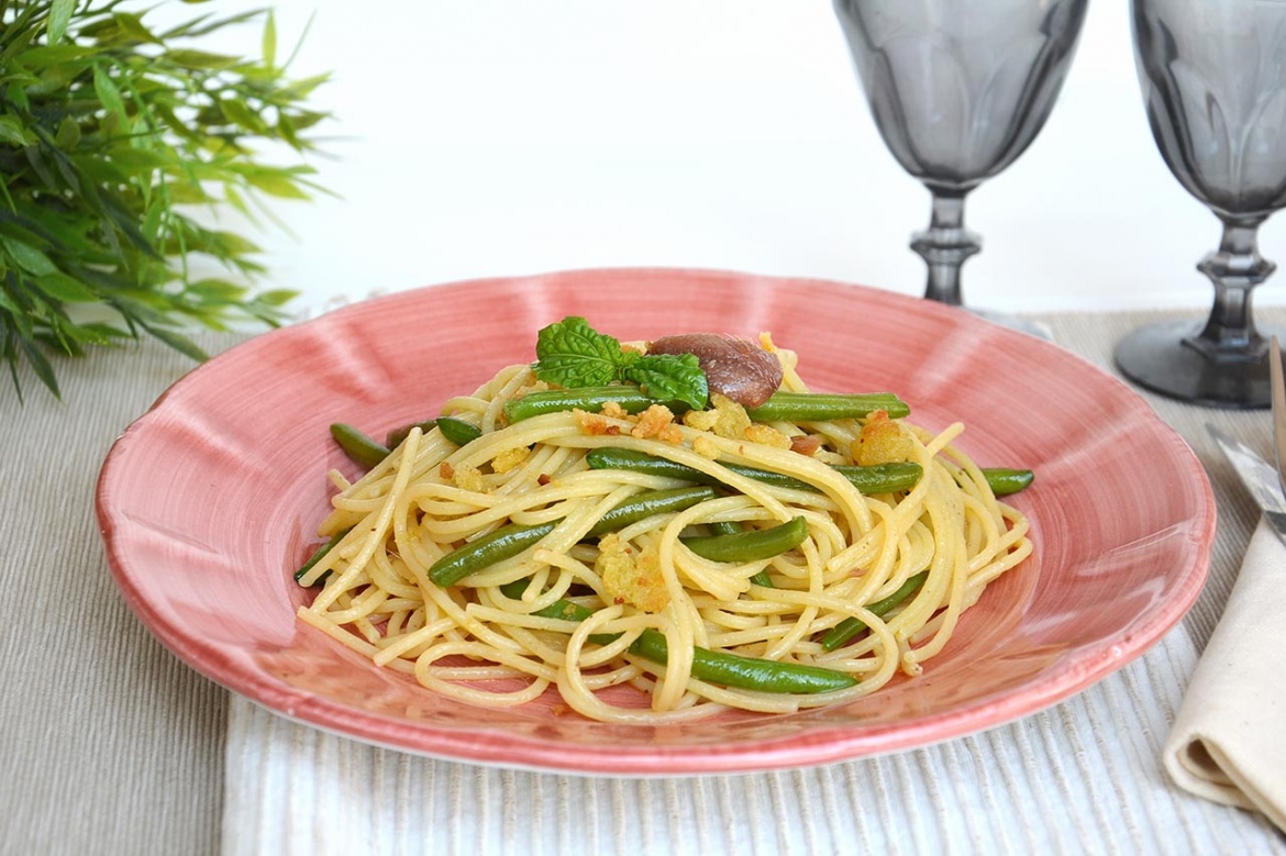 Pasta con fagiolini ricetta pasta con fagiolini di misya for Ricette spaghetti