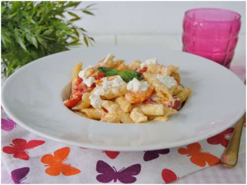 Pasta Con Crema Di Pomodorini E Burrata Ricetta Di Misya